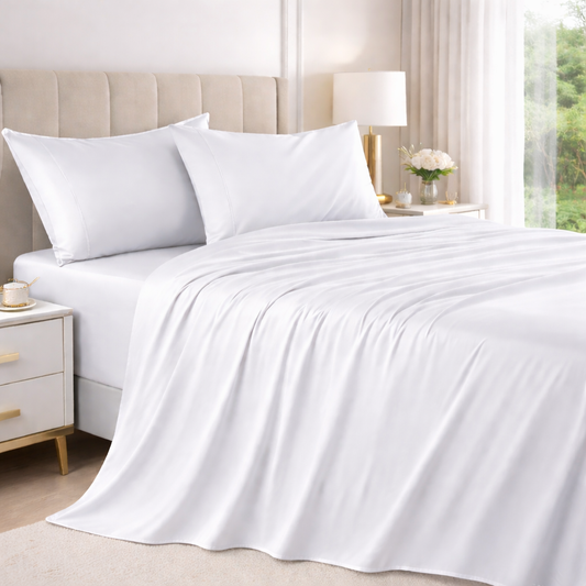 PeaceofCloud™ Bamboo Sheet Set - Breathable & Deep Pocket Fit (16")