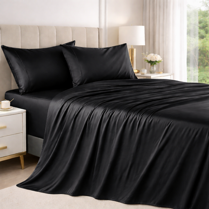 PeaceofCloud™ Bamboo Sheet Set - Breathable & Deep Pocket Fit (16")