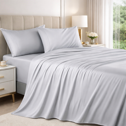 PeaceofCloud™ Bamboo Sheet Set - Breathable & Deep Pocket Fit (16")
