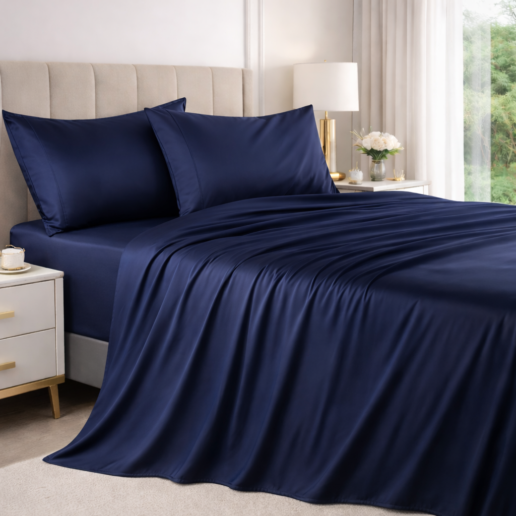 PeaceofCloud™ Bamboo Sheet Set - Breathable & Deep Pocket Fit (16")